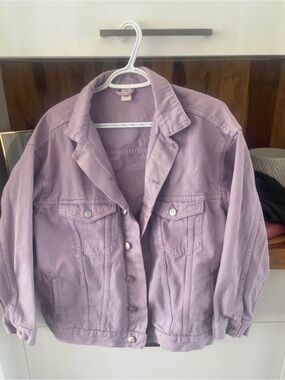 H&M Lavender Denim Trucker Jacket - xsmall